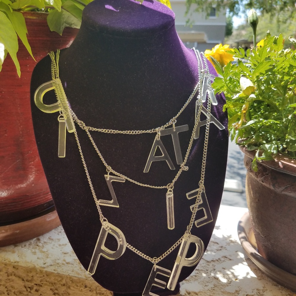 Patricia Pepe Italian Designer Lucite Necklace